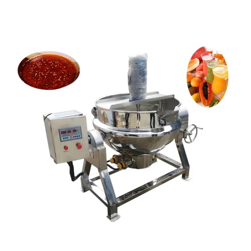 #&kCommercial Steam Gas Electric Heating Food Cream Cheese Paste Jacketed Stirring Cooking Kettle Machine*