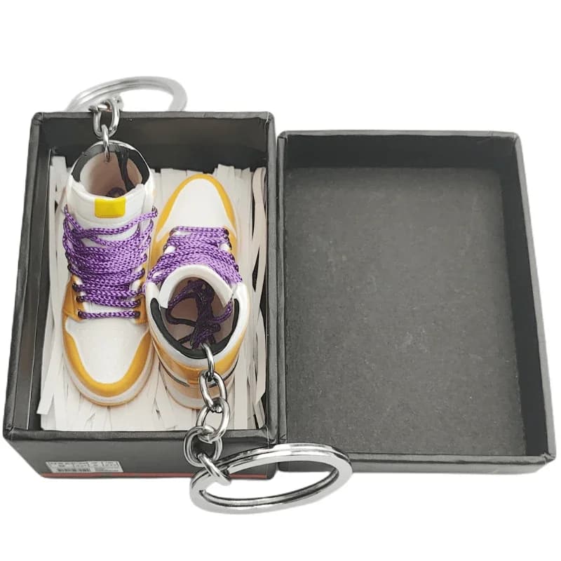 3D Mini Sports Shoes Keychain Phone Key Pendant Sports Shoes Gift Box Set Gift Double Lace Box Creative Personalized Gift