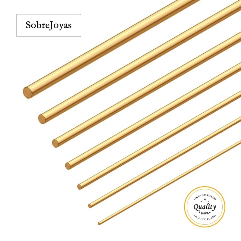 Filo rotondo riempito d'oro 14K da un metro semi duro/morbido filo per perline filo metallico filo d'oro 14K per creazione di gioielli in oro orecchino fai da te