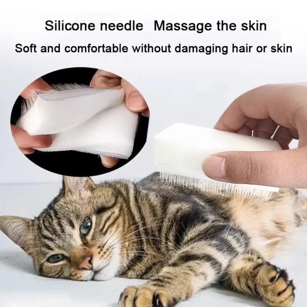 Multifunctional Pet Massage Brush Dust Removal Simulated Cat Tongue Pet Grooming Brush 1PC Sponge Material Pet Cleaning Brush