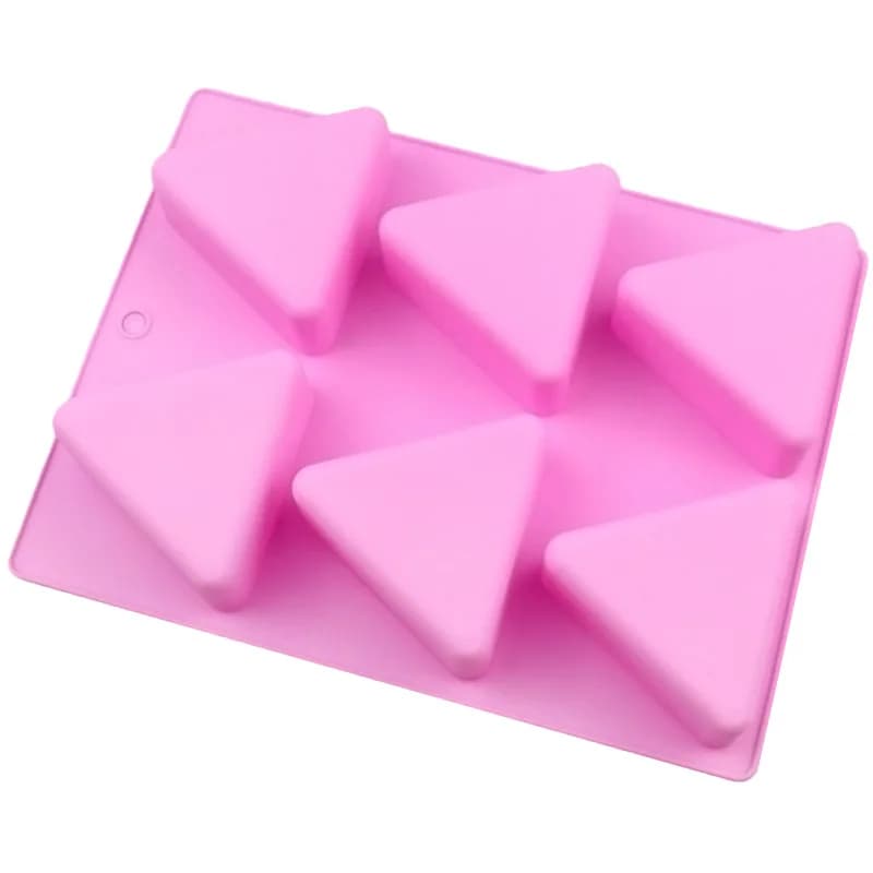 Stampo in silicone con chip triangolare, sapone geometrico, gelatina, cioccolato, formaggio, pastello, cera, vassoio per cubetti di ghiaccio, strumenti per decorare torte