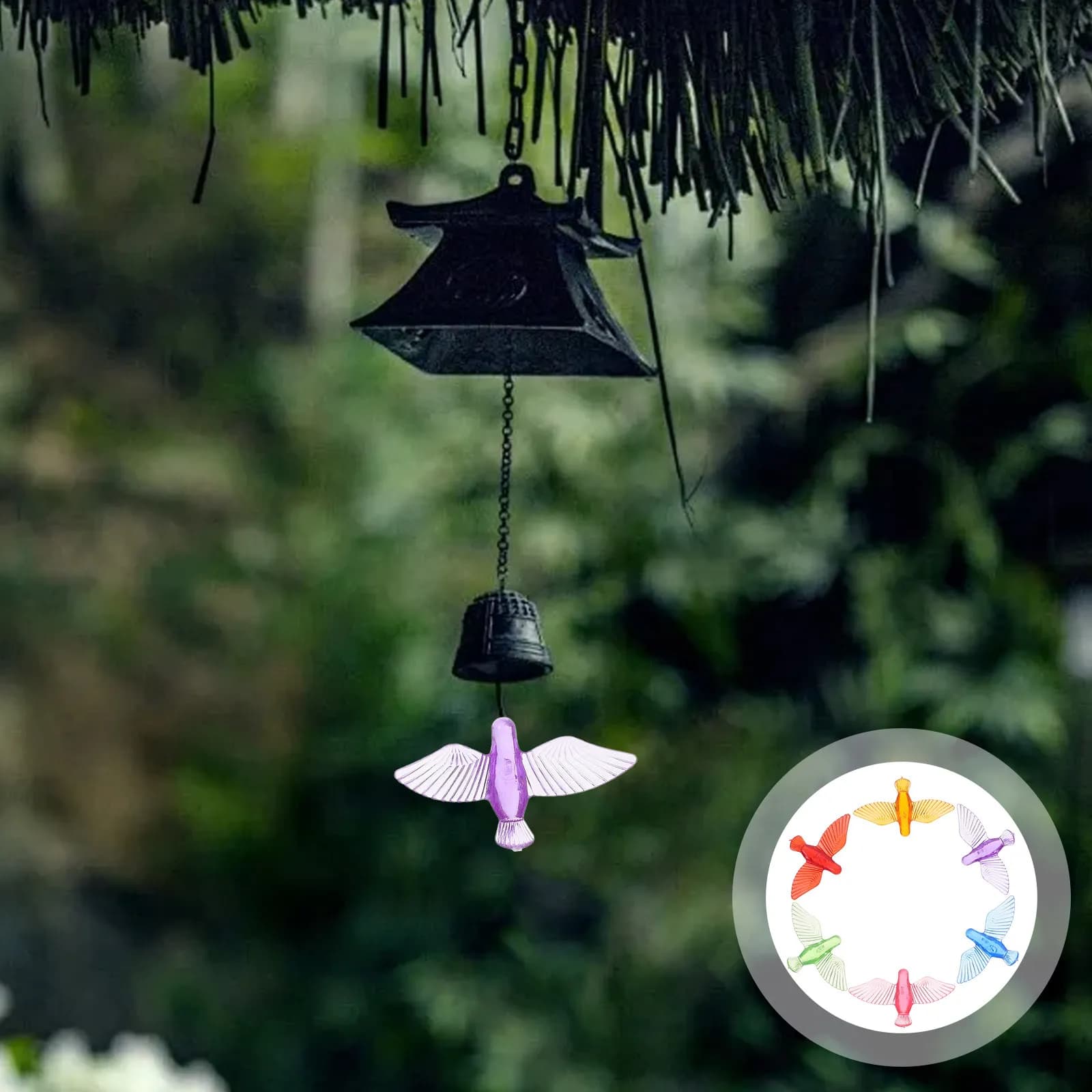 30Pcs Acrylic Dove Wind Chime Hanging Charms DIY Craft Pendants Replacement Parts for Decor Acrylic Wind Chime Hanging Charm