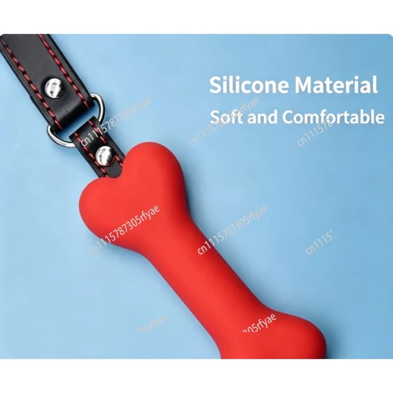 Silicone Bone Dog Teaser Chest Strap Lightweight Pet Vest Interactive Dog Training Toy Pet Supplies Outdoor Training Accessory