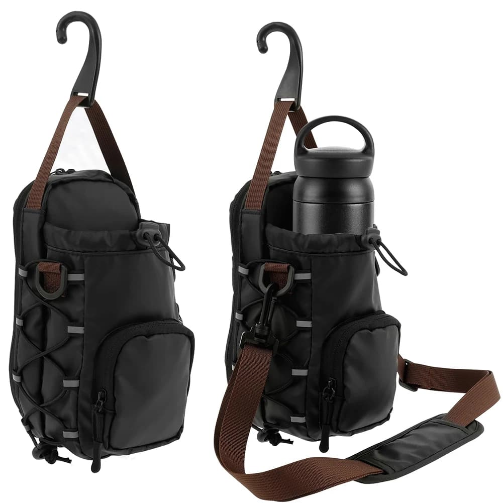 Borsa a Tracolla Magnetica da Palestra con Portabottiglie, Borsa a Tracolla per Palestra, Porta Bottiglia da Palestra per Uomini e Donne, Organizer per Accessori da Palestra