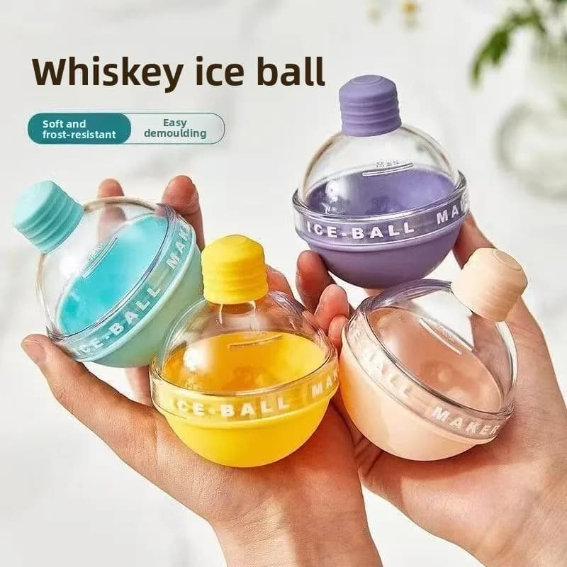 Stampo per ghiaccio a sfera per whisky, stampo per cubetti di ghiaccio a forma di lampadina, per cucina e sala da pranzo, contenitore per ghiaccio, stampo per ghiaccio.
