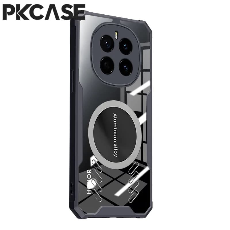 Magnetic Phone Case with PKCASE Heat Dissipation for Honor 500 400 X70 X9d X9c Smart X9b X9a Magic 8 7 Pro Lite Cover Transparent