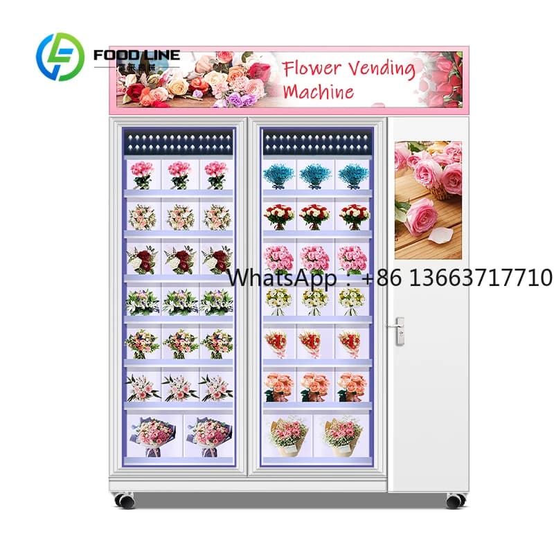 Distributore Automatico di Fiori dal Design Elegante, Personalizzabile con SDK, Dotato di Refrigeratore e Umidificatore, Fornitore di Distributori Automatici per Fiori Freschi