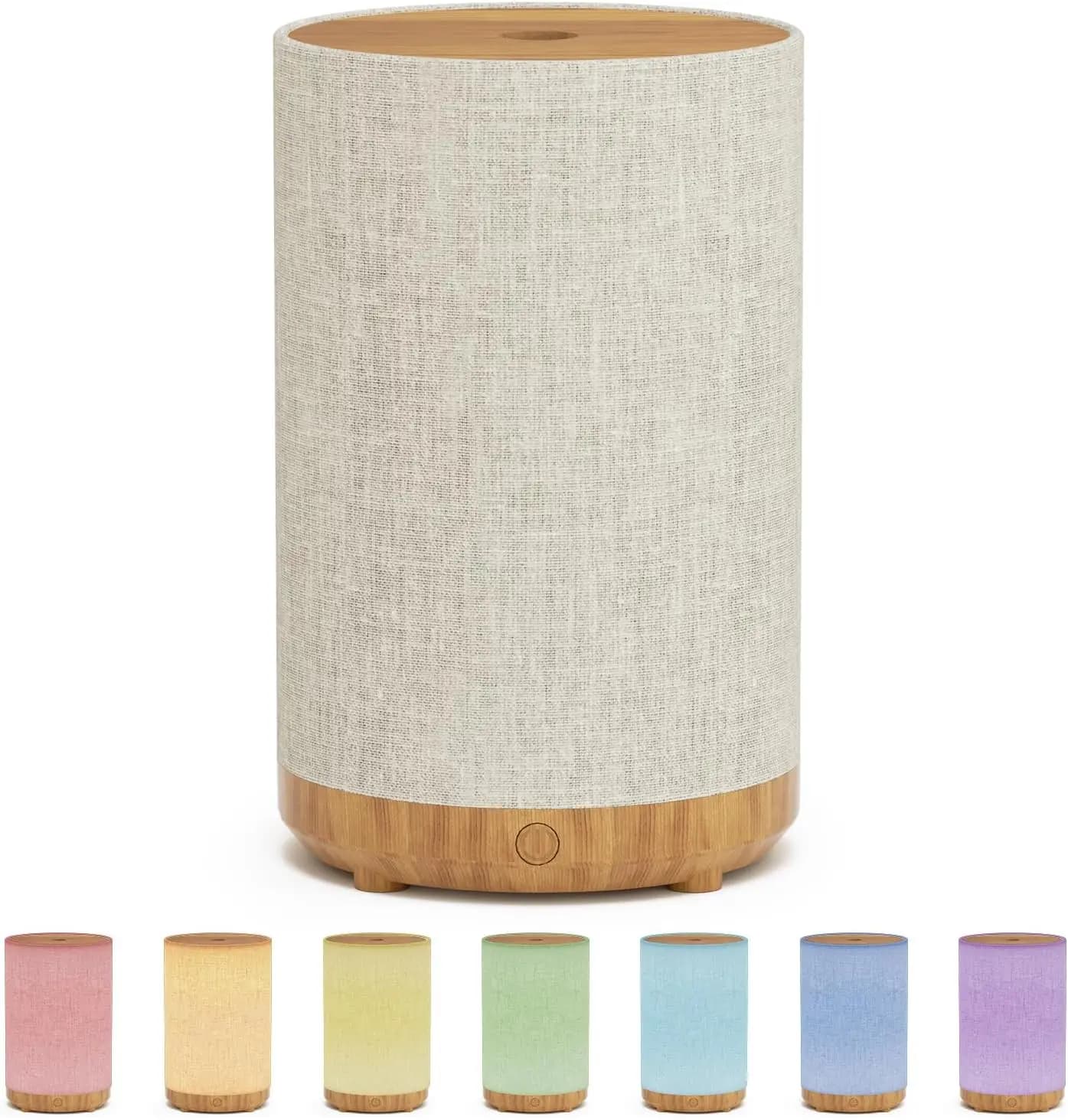 2026 New Upgrade Essential Oil Diffuser For Home With Fabric Cover, Compact Ultrasonic Electric Diffuser With 8-Color Light,