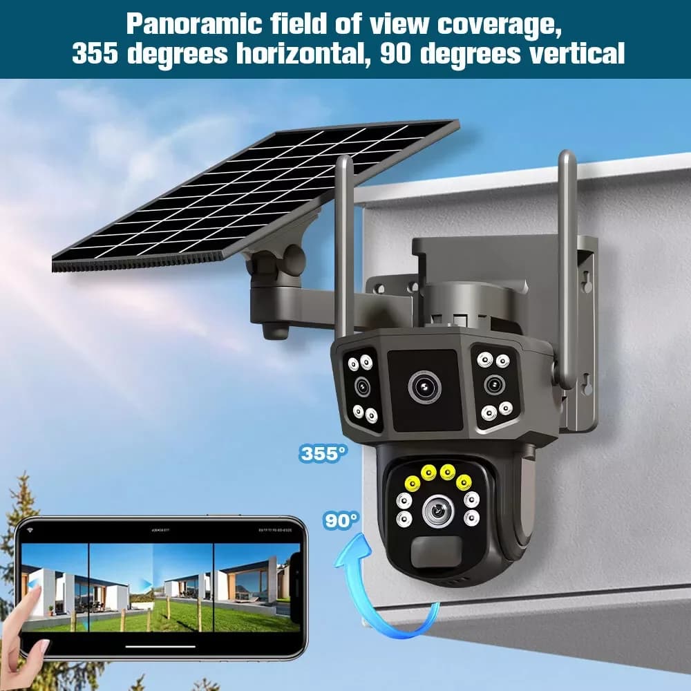 Brand New Dual Objective 9 MP PTZ IP Cam IP CCTV Outdoor Wireless Security Camera System