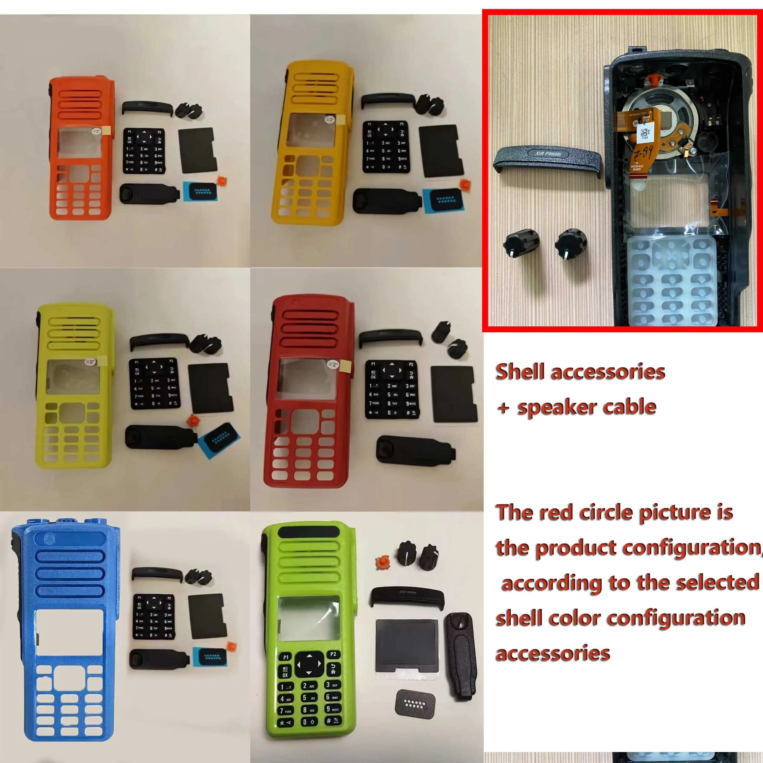 Kit custodia per walkie-talkie con altoparlante per radio Motorola XIRP8668i/ P8660i/ DP4800e/ DP4801e/ XPR7550e/ DGP8550E