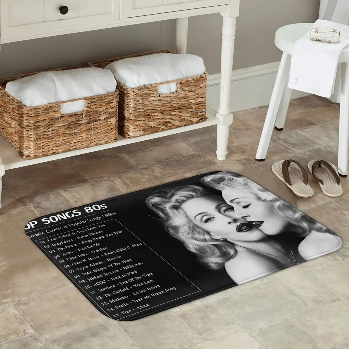 Madonna Singer Non-slip Doormat Floor Mat Antiwear Carpet Rug for Kitchen Entrance Home Bathroom Living room Footpad Mats