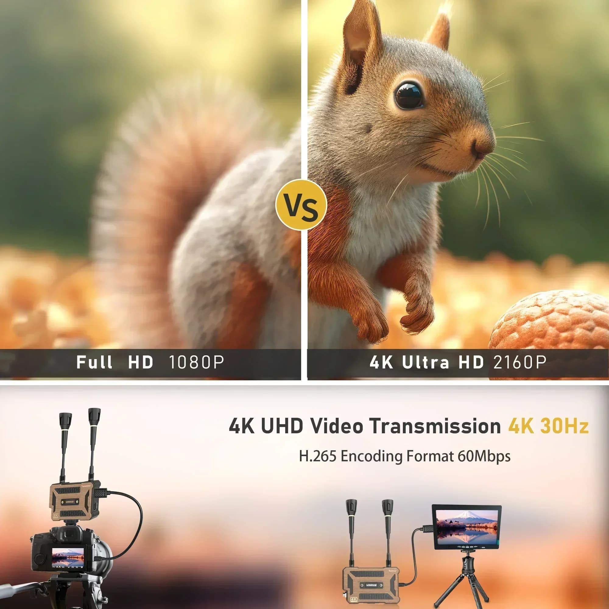 Ricevitore trasmettitore extender HDMI wireless 4K 200 m con slot per batteria Scheda di acquisizione video Registrazione UVC per fotocamera Streaming live