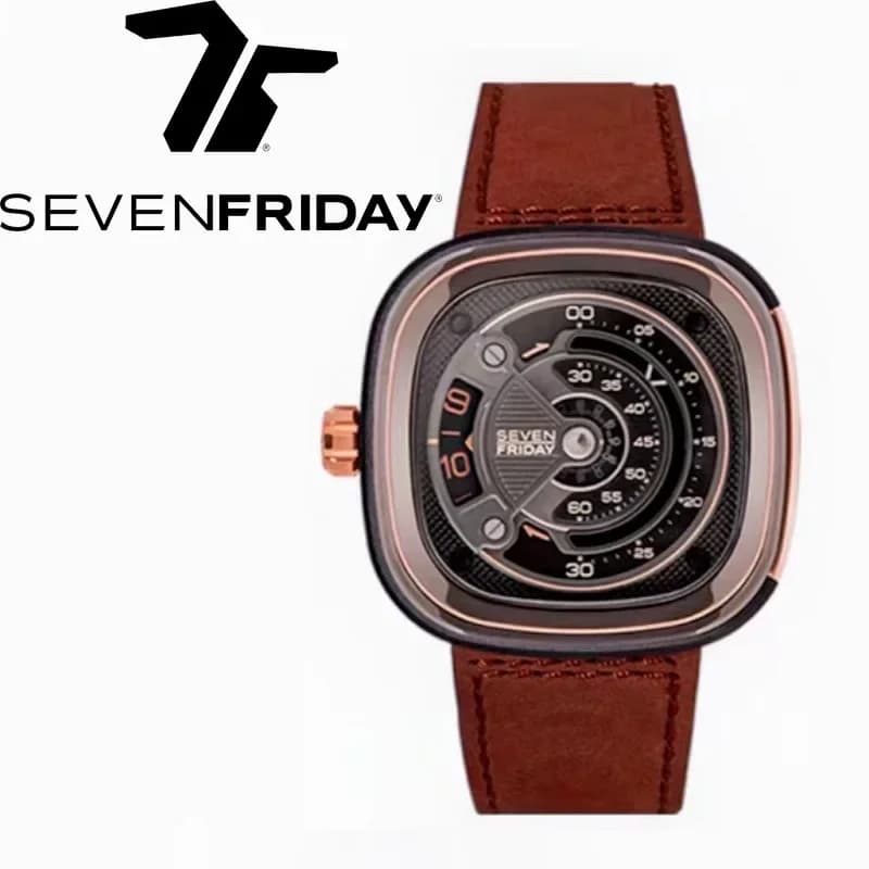 Orologio SEVEN FRIDAY M2B/01 orologio meccanico completamente automatico da uomo serie M orologio da uomo impermeabile di moda regalo di lusso di capodanno