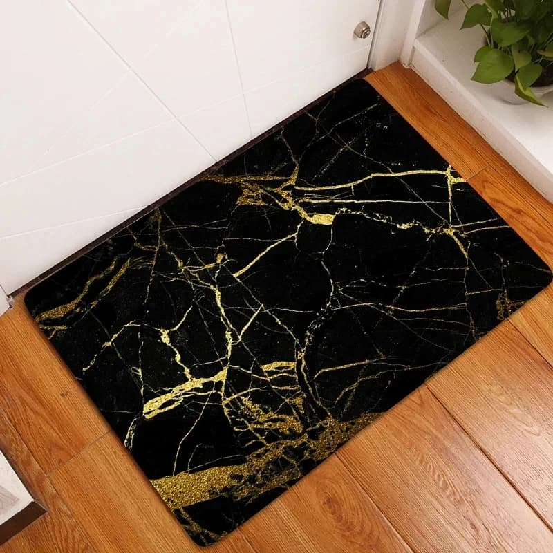 Tappeto da cucina con motivo marmorizzato, zerbino per l'ingresso della camera da letto, tappeti decorativi per soggiorno, corridoio, casa, balcone, bagno, tappetino antiscivolo