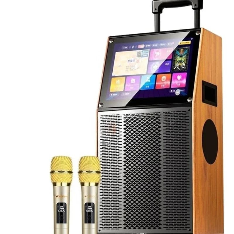 Stereo per square dance con schermo, altoparlante Bluetooth per karaoke da esterno, microfono karaoke domestico, macchina all-in-one.