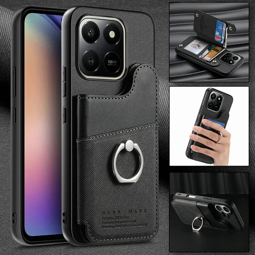 Cover Posteriore per Huawei Honor X7D 5G 4G, Custodia a Portafoglio in Pelle con Blocco RFID, Lussuosa Custodia Smart per Honor X9C, X7D, X7, Etui