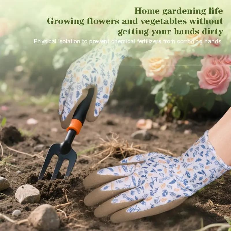 ☌Thorn-Proof Gardening Weeding Working Gloves Breathable Latex Glove Puncture Resistant For Digging Floral Planting Pruning