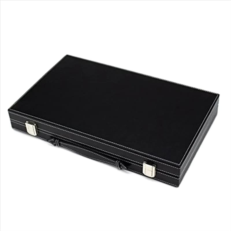 Gioco da Tavolo Classico TURE con Custodia in Pelle, Tabellone Pieghevole, Confezione Regalo, Set da Viaggio Portatile di Backgammon Strategico per Adulti