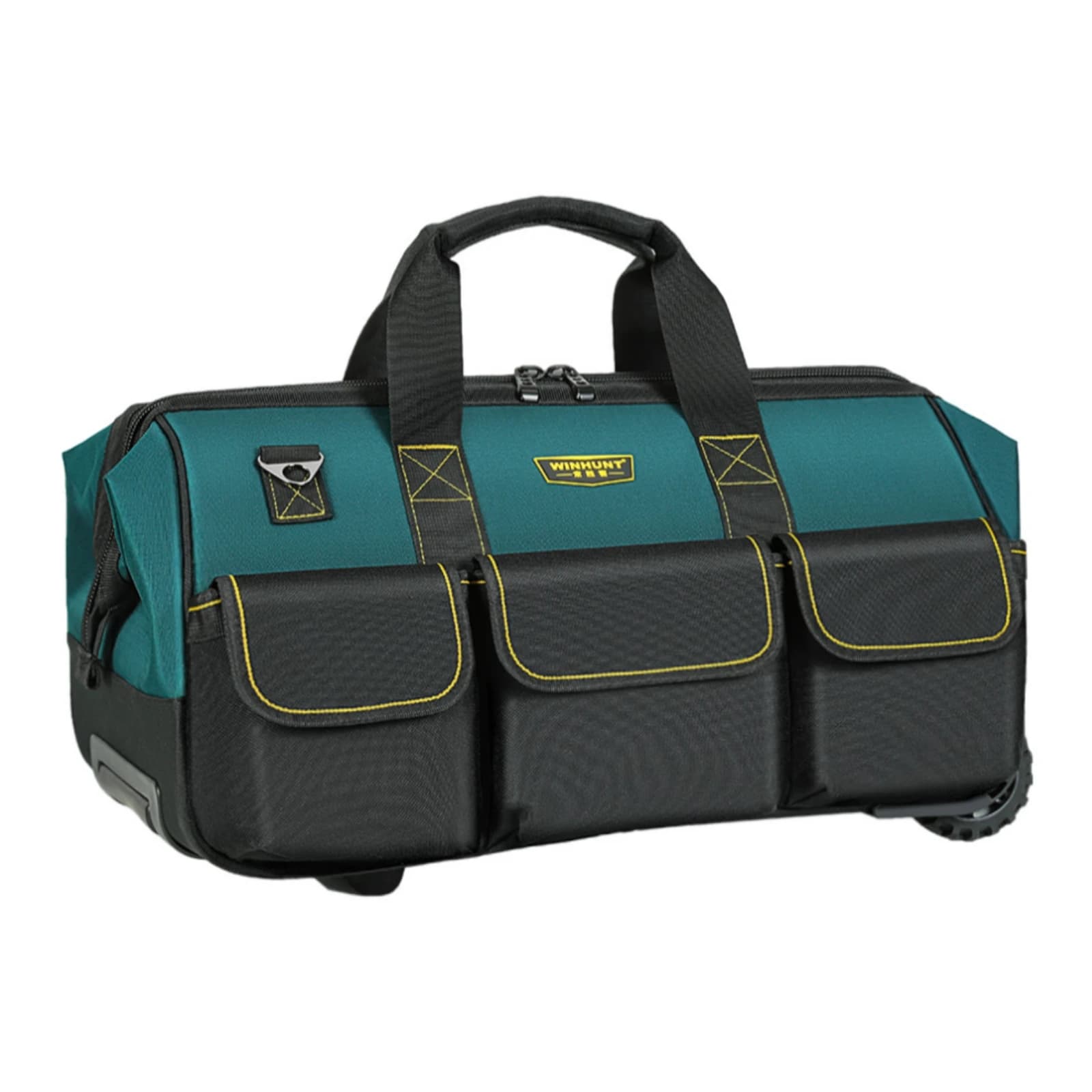 Rolling Tool Bag Telescopic Handle Wheeled Tool Bag Structured Zippered