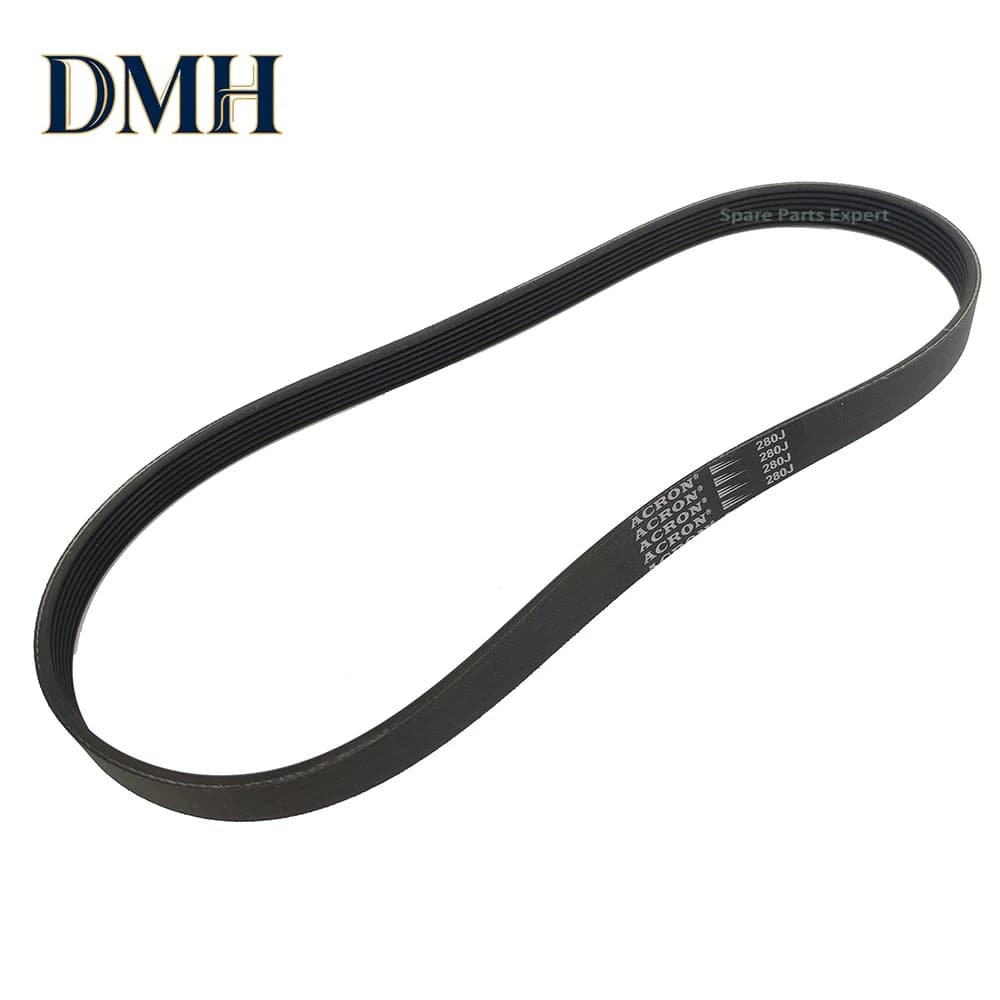 Cinghia di trasmissione specifica per tapis roulant, multi scanalatura, a V, 280J/PJ711, 7 nervature, in gomma, multi-cuneo, VEGA V-Belt (1 o 2 pezzi)