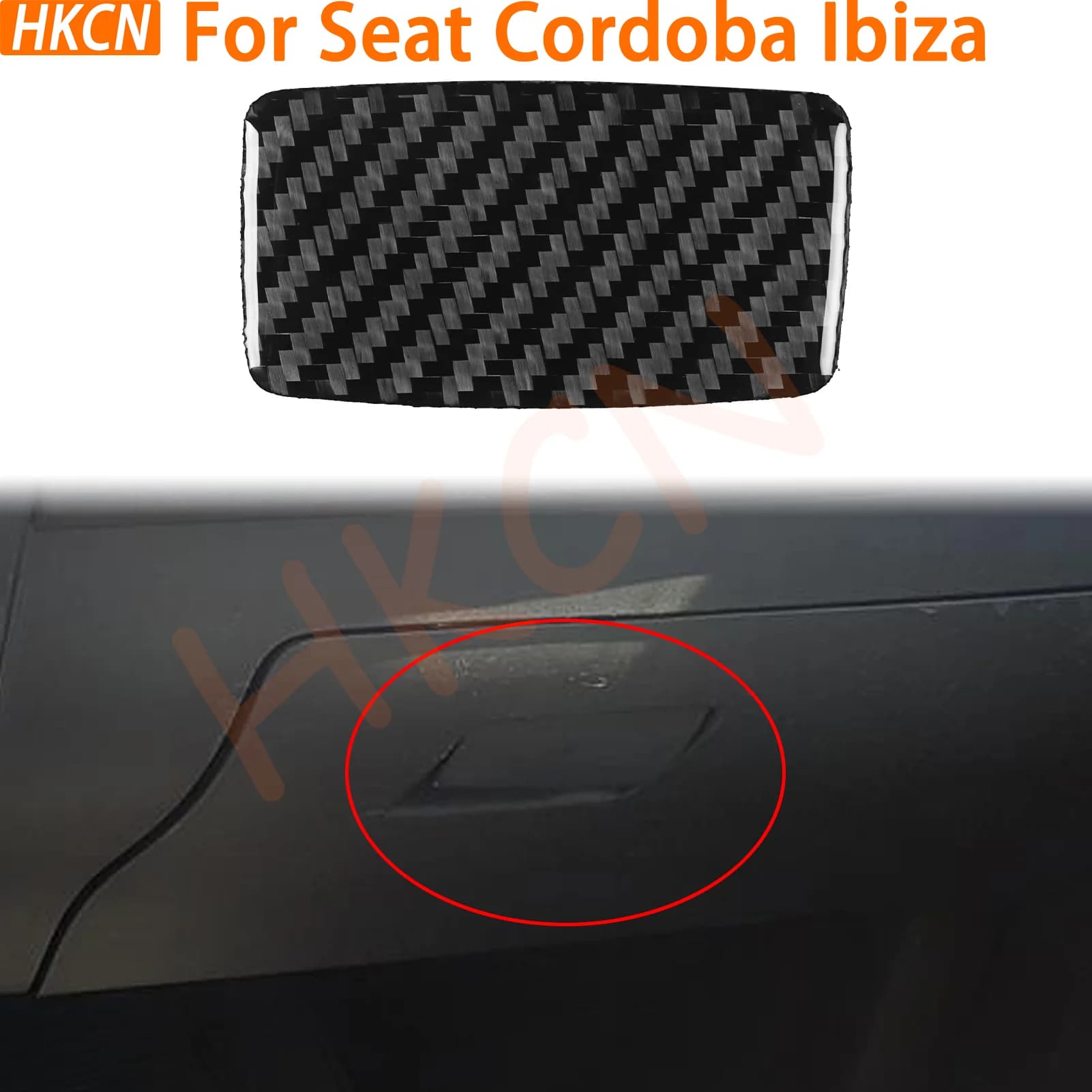 Per Seat Cordoba 2003-2010 Ibiza 2003-2008, Pannello Maniglia Portaoggetti Lato Passeggero in Fibra di Carbonio, Adesivo Accessorio Interno Auto
