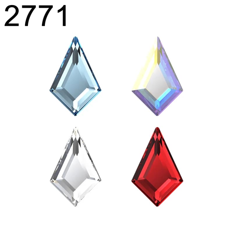 2771 Kite Flat Back No Hotfix Cristalli genuini dall'Austria Rombo Strass per Nail Art Gioielli fai da te Abbigliamento Borse Decorare