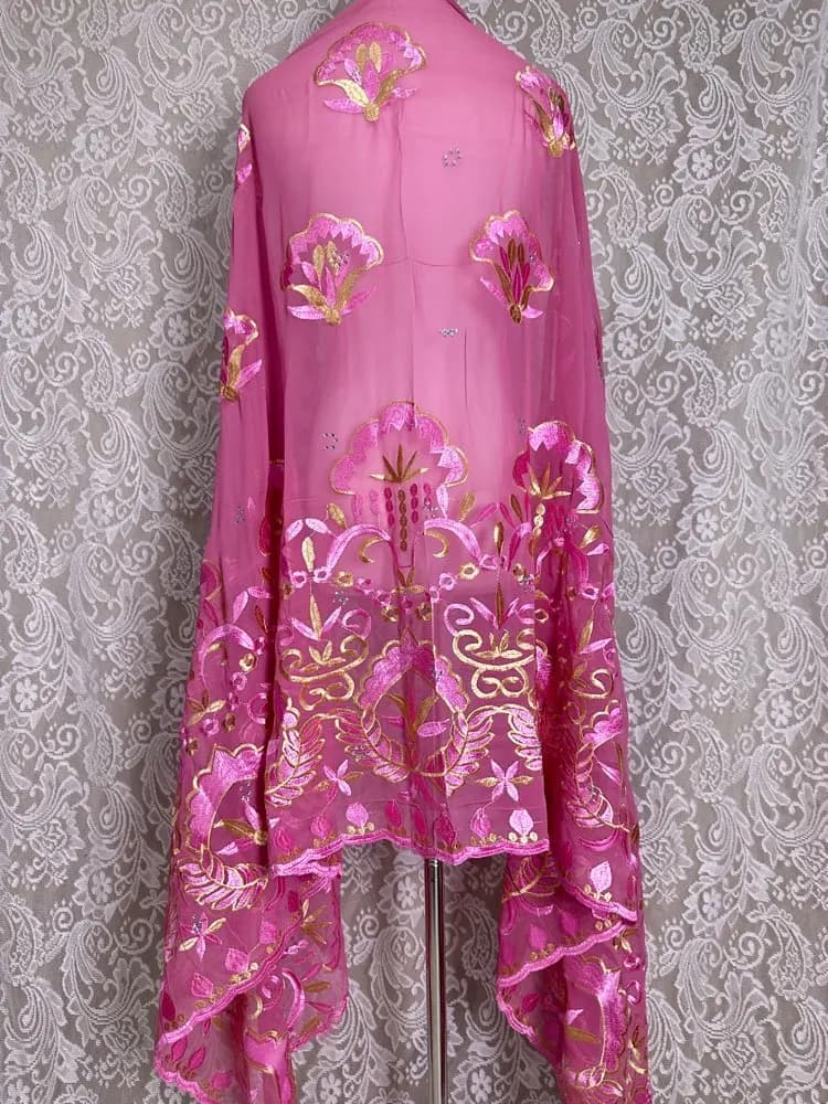 African Muslim Hijab Scarf Wholesale 2mx1m Traditional Floral Elegant Breathable CHIFFON Shawl Cheap for Women Prayer Africa