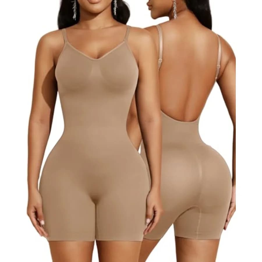 Varaso Shapewear Bodysuit for Women Seamless Backless Tummy Control Bodysuits Body Shaper Jumpsuits Foundation Garments