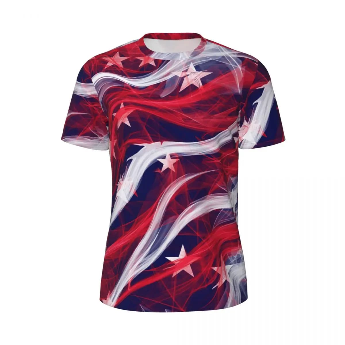 Gym T Shirt For Couple Abstract USA Flag T Shirts Hip Hop Stars Print Summer Tee Shirt O Neck Vintage Graphic Tops Gift