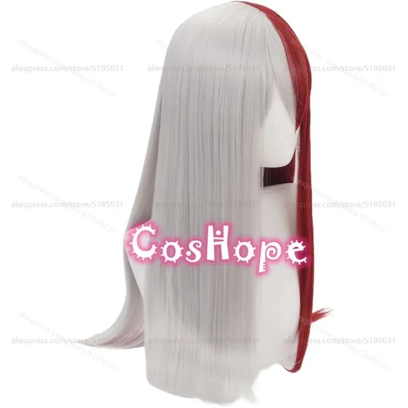 c;4\g,6'h.9/c;4\g,6'h.9/MHA Todoroki Shoto Female 60cm Long Silver White Red Wig Anime Cosplay Wigs Heat Res6'h\3,g'6'h\3,g'8/b'