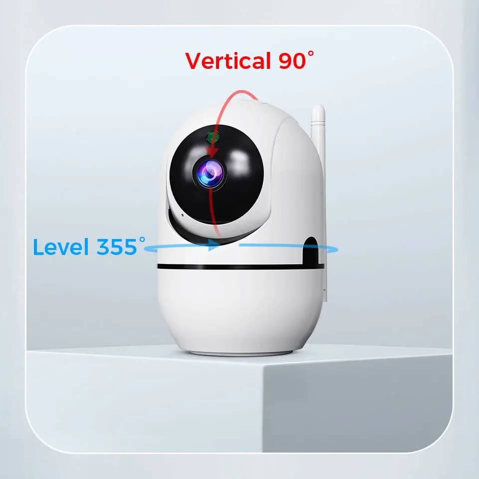 360 ° Telecamera di Sicurezza Smart Home PTZ 2K 1620P con Rilevamento AI, Visione Notturna, Tracciamento Automatico, Monitoraggio di Sicurezza e Baby Monitor