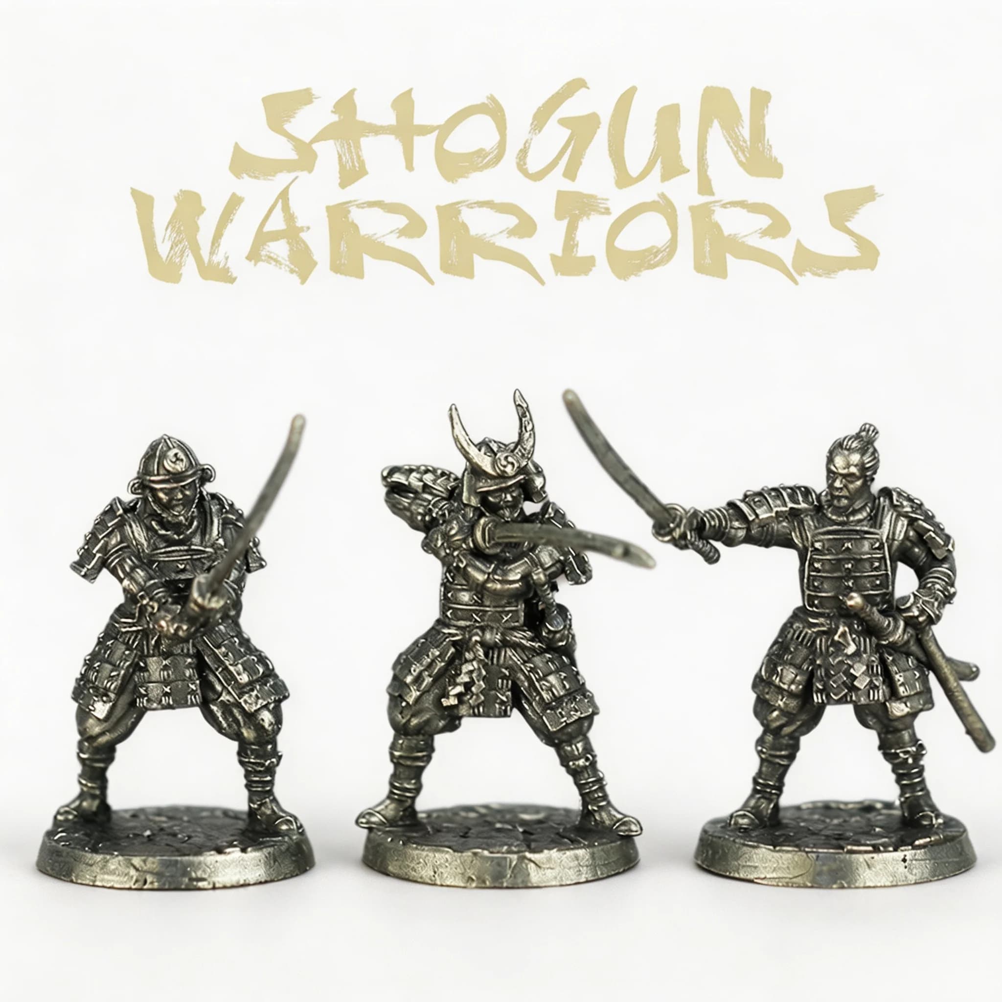 2026 New Japanese Samurai Ninja Soldier Metal Miniatures Metal Model Car Interior Decor Board Game Wargame Chess Piece
