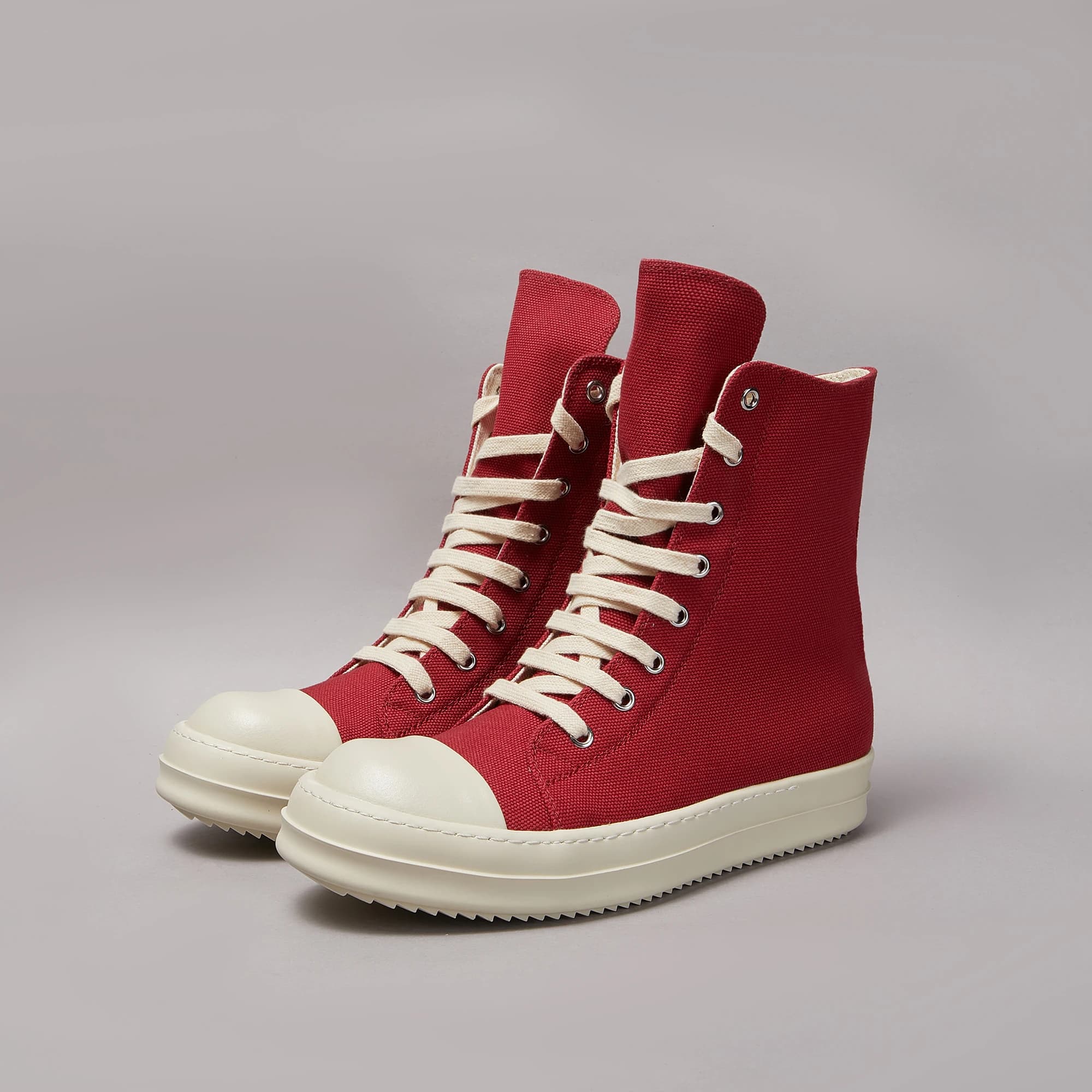 Large Red Canvas High Top Casual Shoes Men's And Women's Fashionable Handmade Sports Boots Quality New Item