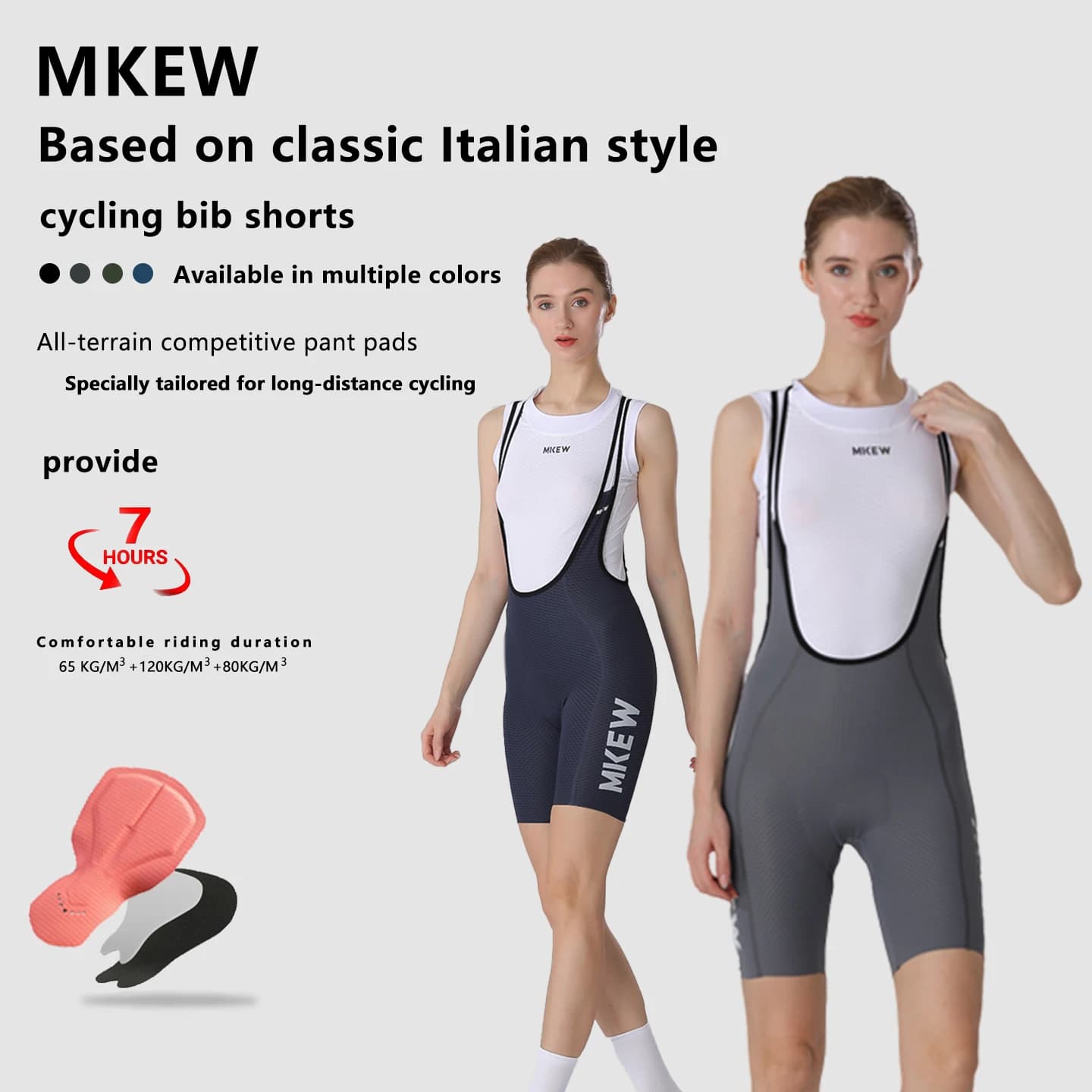 MKEW Women's High Waist Cycling Shorts, Summer Shorts with Wearing for MTB, Bicycle Clothing