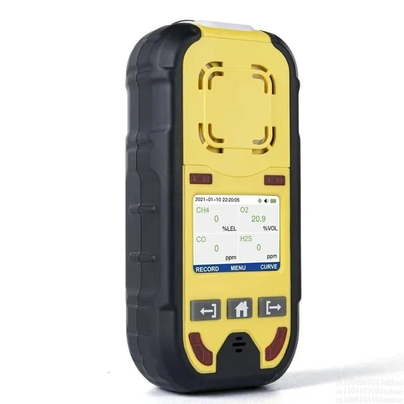 Bosean Pompa Gas Monitor O2 H2S CO LEL Rilevatore di Gas LCD Digitale Ossigeno Idrogeno Solfuro Monossido di Carbonio Rilevatore di Perdite Combustibili
