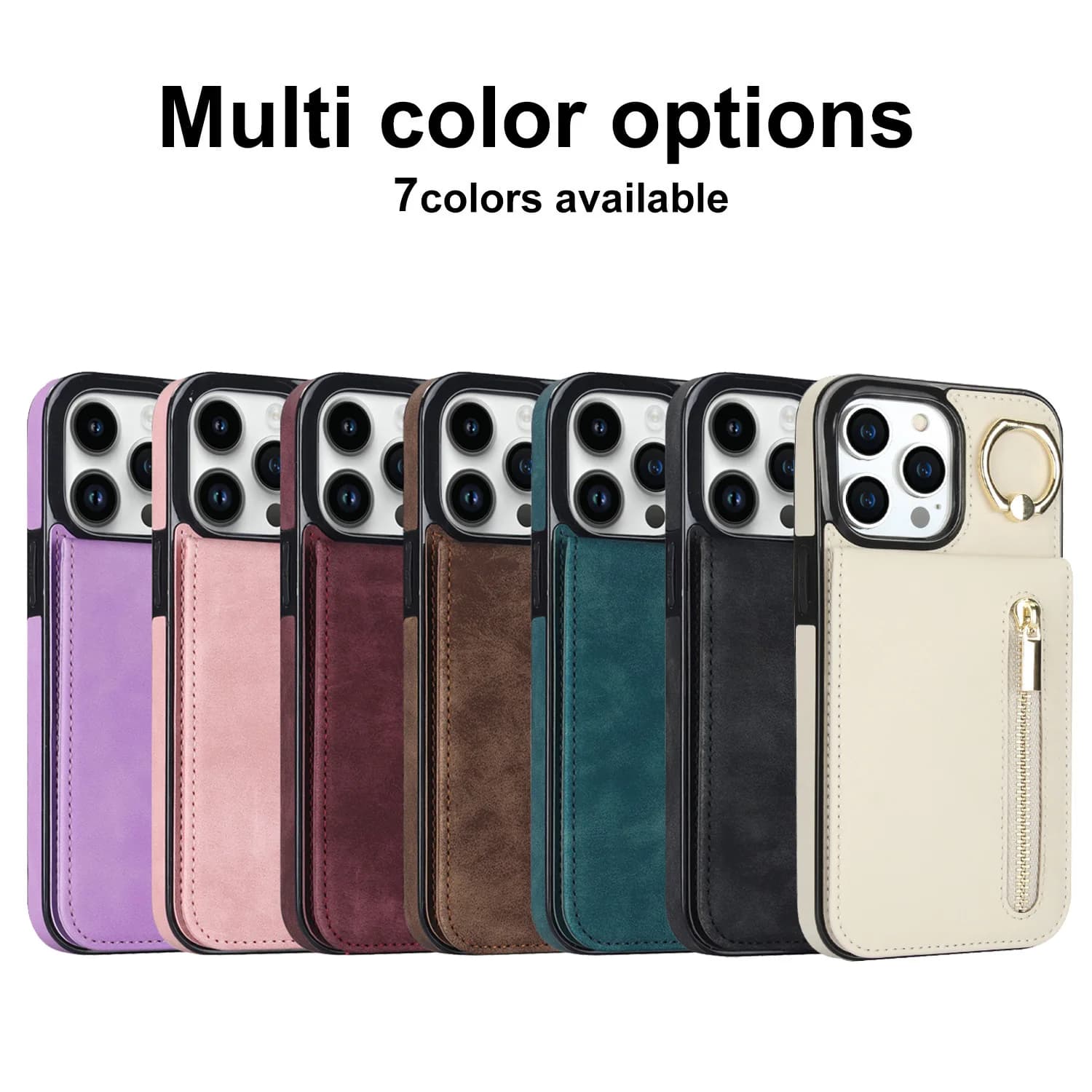 Phone Case For iPhone 17 16 15 14 13 12 11 8 7 XS X XR Mini Pro Max Plus INS Wallet RFID Blocking Layer Protect Anti-Theft Cover
