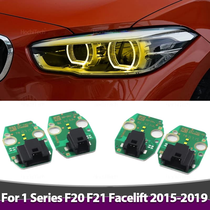 Per BMW Serie 1 F20 F21 Facelift 2015-2019 Giallo Angel Eyes Luce DRL Schede LED Faro Luce di marcia diurna 63117428425