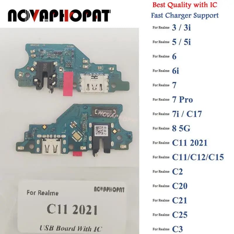 Per Realme 3 3i 5 5i 6 6i 7 8 Pro 7i C17 C12 C15 C2 C20 C21 C25 C3 USB Dock Porta di Ricarica Caricatore Mic Microfono Bordo