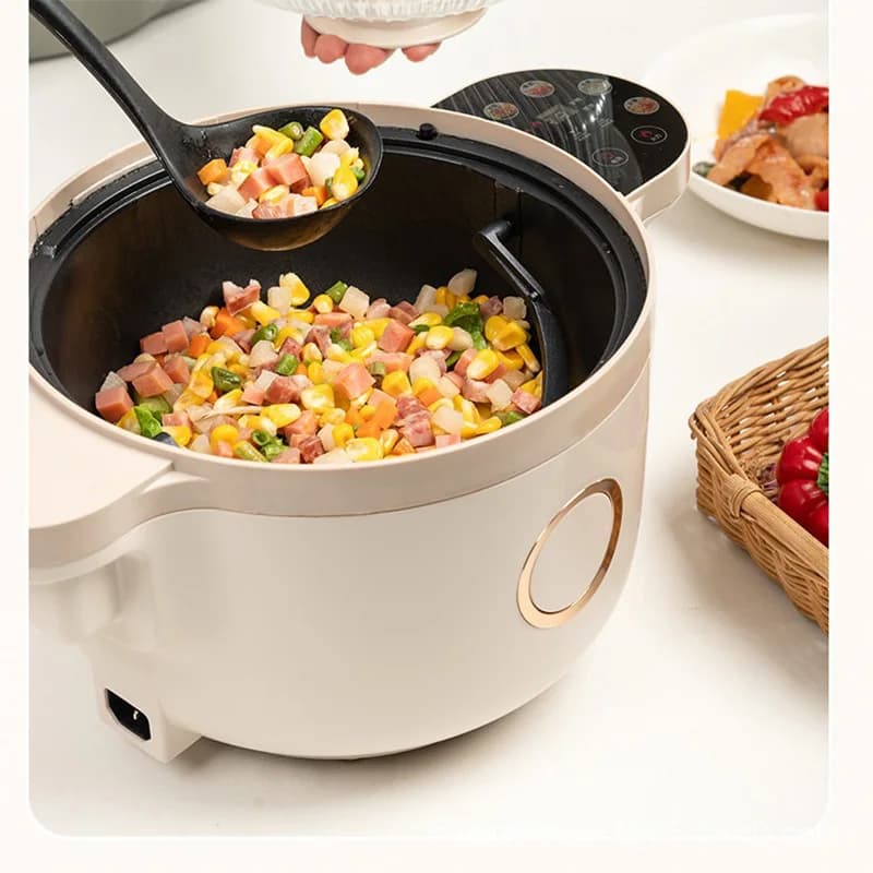 Macchina per Stir-Fry Smart da 3,5L 1400W, Vaporiera/Padella/Skillet/Wok 360 ° Funzione Stir-Fry, Display a Colori Touchscreen