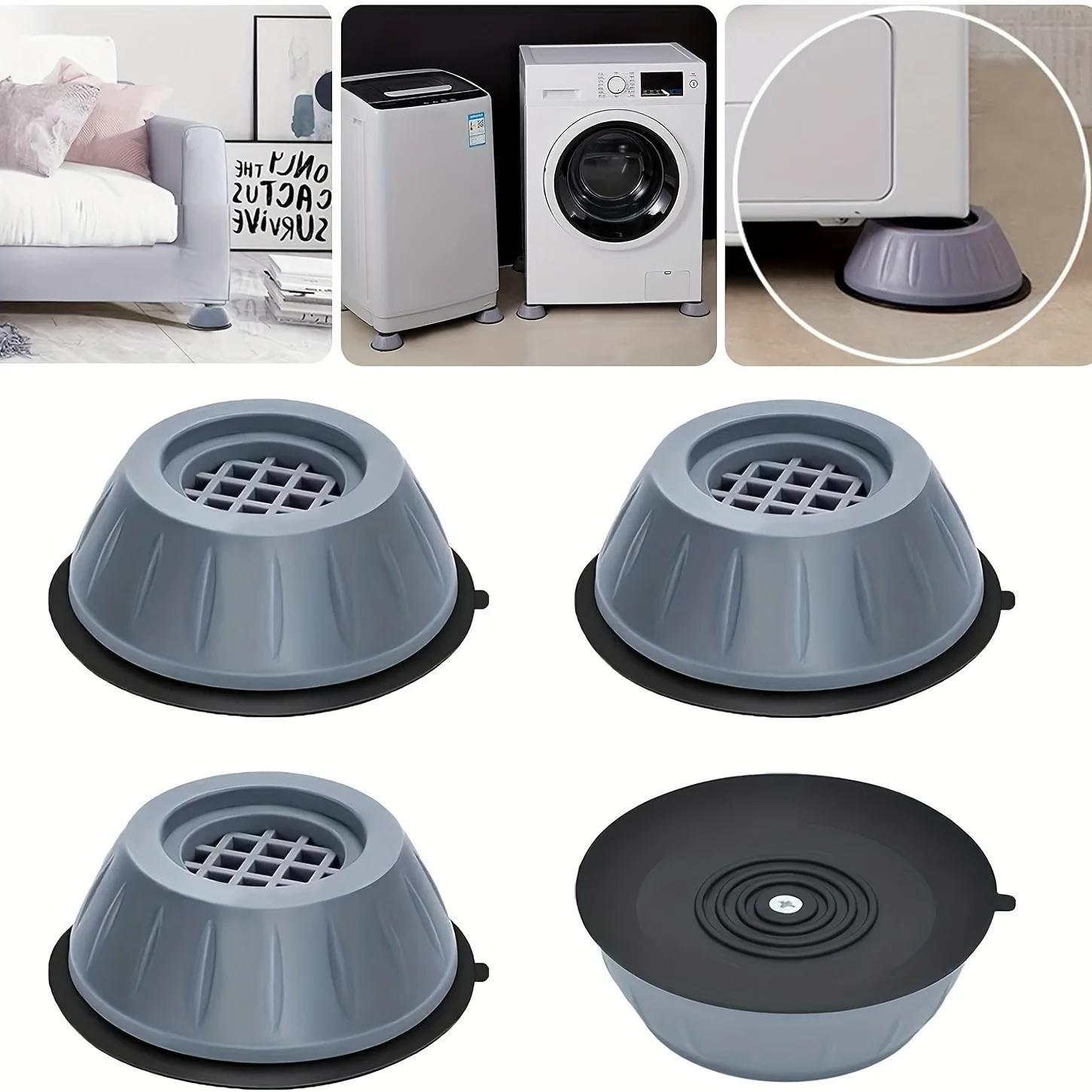 4-Pack Anti-Vibration Rubber Foot Pads Non-Slip Stoppers for Washing Machines Noise Reduction Home Improvement Part