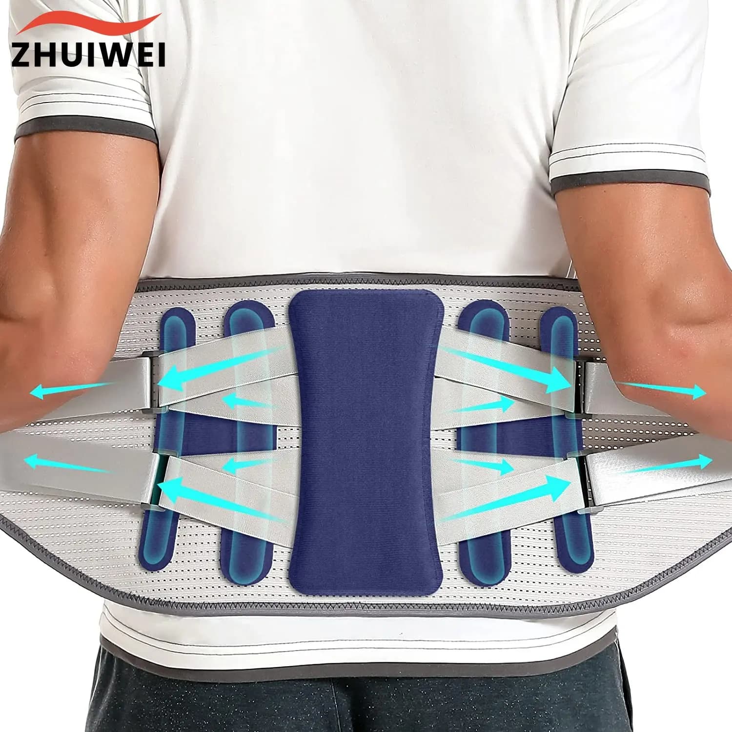 Tutore per la schiena Cintura di supporto lombare Vita Corsetto ortopedico Uomo Donna Decompressione della colonna vertebrale Vita Trainer Tutore Sollievo dal mal di schiena