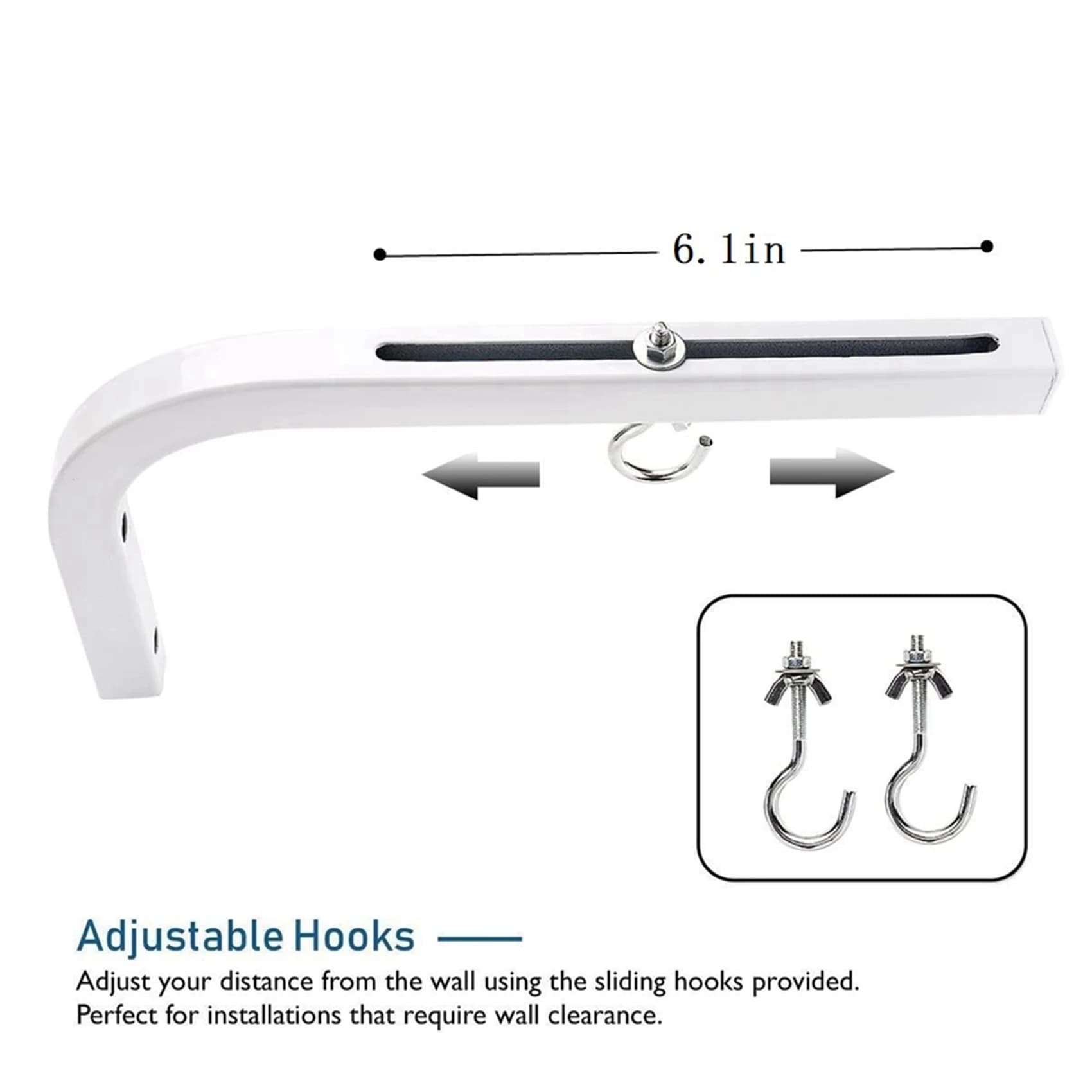 【GIORNO DEL GIORNO DI GRAZIA】Supporto da parete per schermo per proiettore 4X 90 gradi, staffe a L, supporto regolabile per schermo di proiezione per proiettore HD