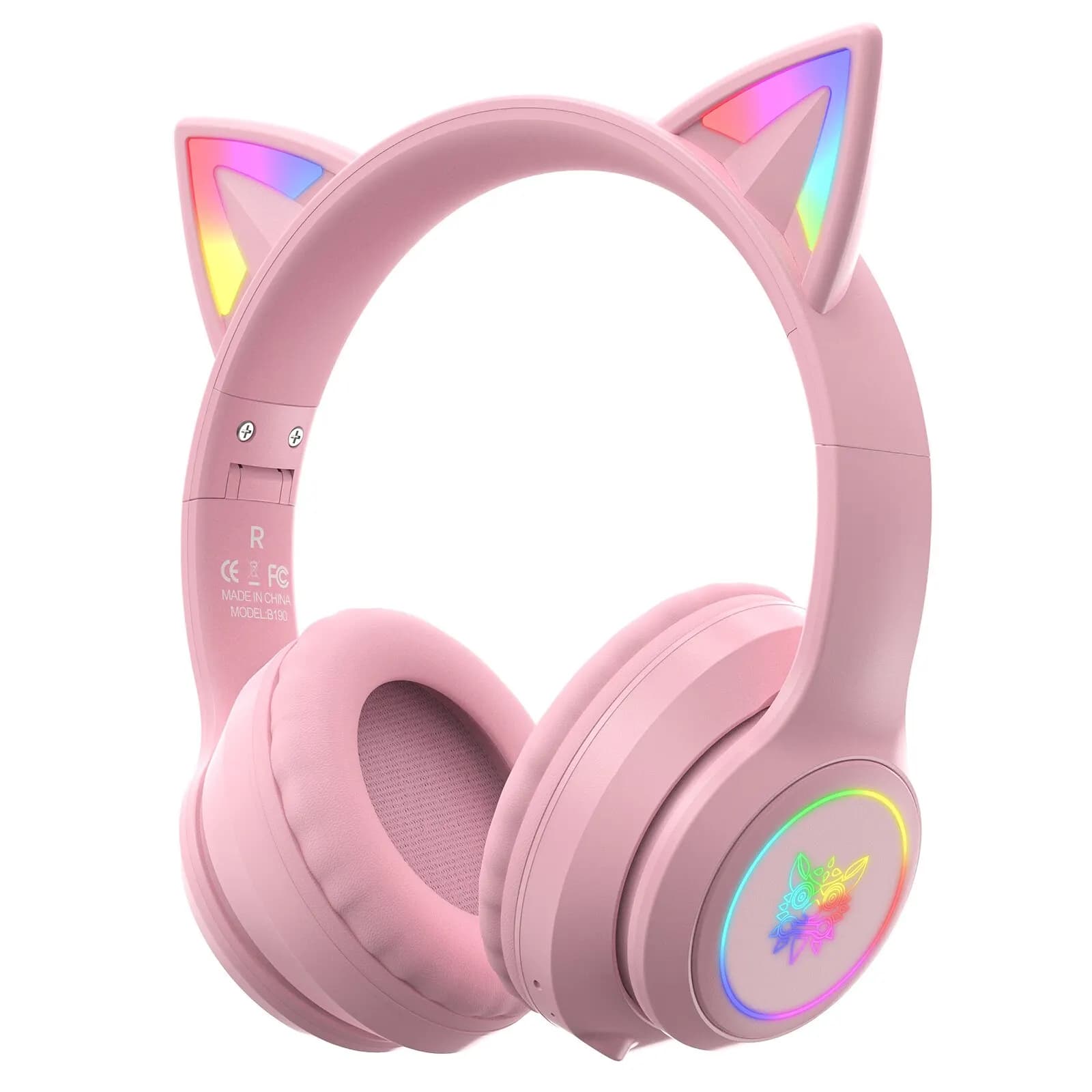 Onikuma B90 RGB Cat Ear bluetoothcompatibile 5.0 cuffie da gioco Wireless