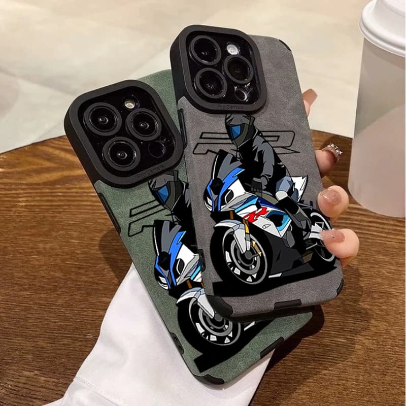 Cool Motorcycle Biker Phone Case For iPhone 11 12 13 14 Pro 15 Pro Max 16 Plus 17 Air XR X XS 7 8 Plus SE 2022 Shockproof Cover