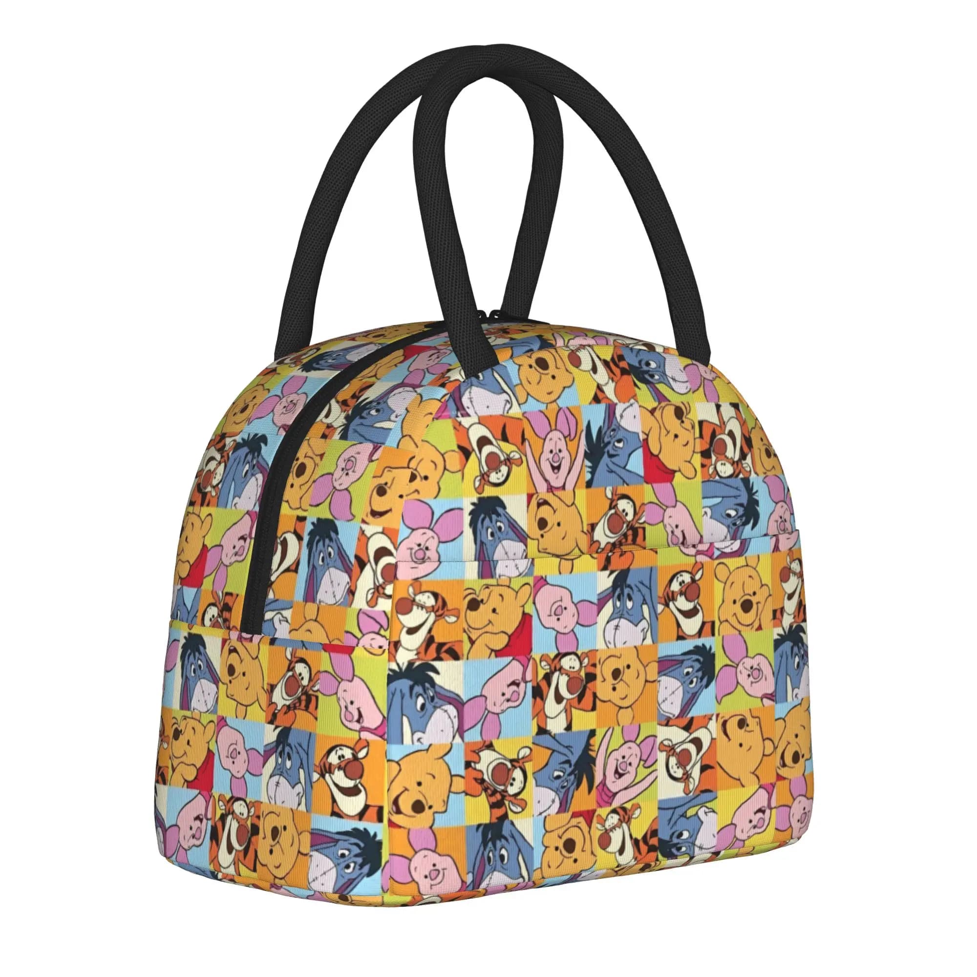 Borsa Termica Portatile Winnie the Pooh con Piglet, Tigger ed Eeyore - Contenitore Pranzo, Borsa Frigo, Lunch Box, Borsa Tote per Ufficio Uomo