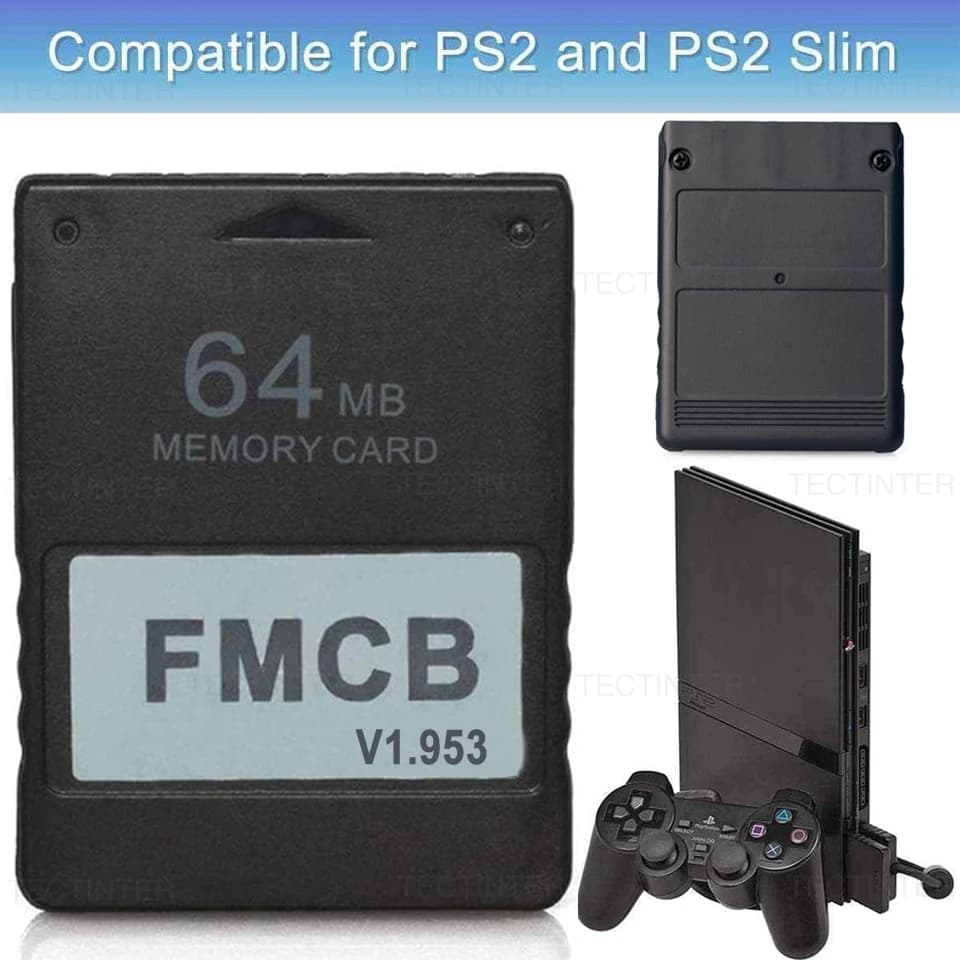 FMCB Scheda McBoot gratuita per Sony PS2/PS2 Adattatore sottile 8MB/16MB/32MB/64MB Scheda di memoria OPL MC Boot per accessori Playstation 2