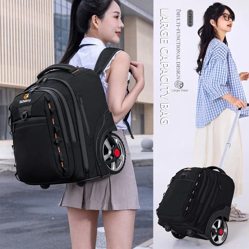 Wheeled School Backpack Men Women With Large Capacity Ldeal Travel Daily Commute College Students Campus Return Bag