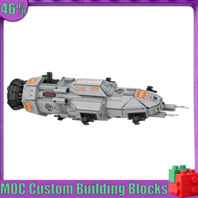 7525Parts MOC Sci Fi Rocinante Spaceship Spacecraft Model Custom Puzzle Technical DIY Assembly Educational Toy Collection Gifts