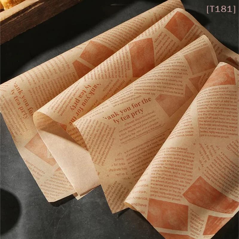 50/100pcs Oil-Proof Paper For Wrapping Sandwich Packaging Burger Bread Fried Food Fryer Air Baking Paper Plate Mat Accessories