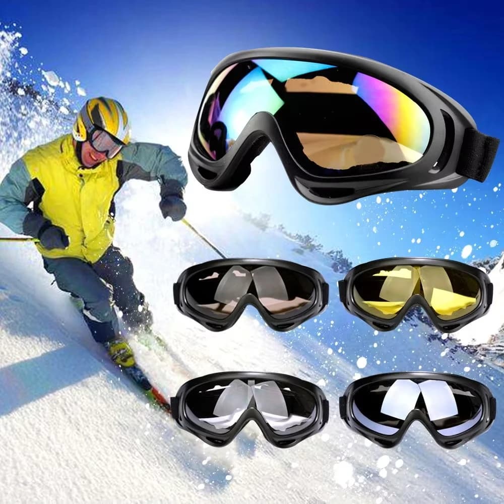 1Pc Occhiali da sci invernali antivento Occhiali per sport all'aria aperta Occhiali da sci Occhiali da sole con montatura per lenti da ciclismo antipolvere